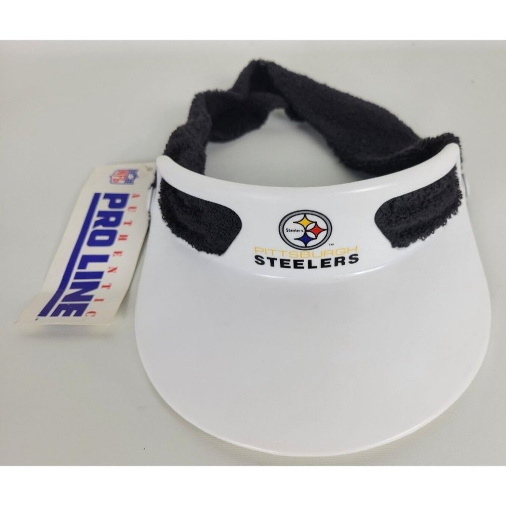 Vintage NWT 80s‎ Pittsburgh Steelers Proline Terry Cloth Staco Visor 1986
